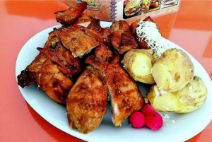 POLLO ASADO ENTERO + GASEOSA