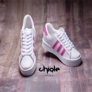 Ref: 875 - BLANCO ROSADO - TALLAS DISPONIBLES DE LA 34 A LA 40