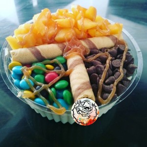 NAPOLE�N CON DURAZNO, M&M'S, CHIPS DE CHOCOLATE Y BARQUILLOS