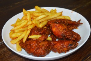 ALITAS EN SALSA BBQ. 