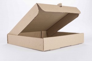 Caja para pizza en cartn corrugado de 27x27x4cm (B2-P2-E2-A4-B)