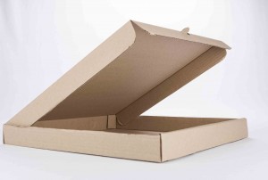 Caja para pizza en cartn corrugado de 40x40x4cm (B2-P2-E2-A4-E)