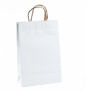 Bolsa de papel tipo Boutique # 4 BLANCO 23X35X11 CM (B3-P1-E2-A4)