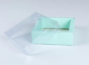 DOBLE PARED TAPA ACETATO 10X10X4 CM AGUA MARINA (B2-P1-E2-A1-B)