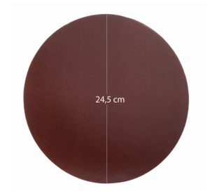 DISCO IMPRESO CAFE 24,5 CM CARTON INDUSTRIAL